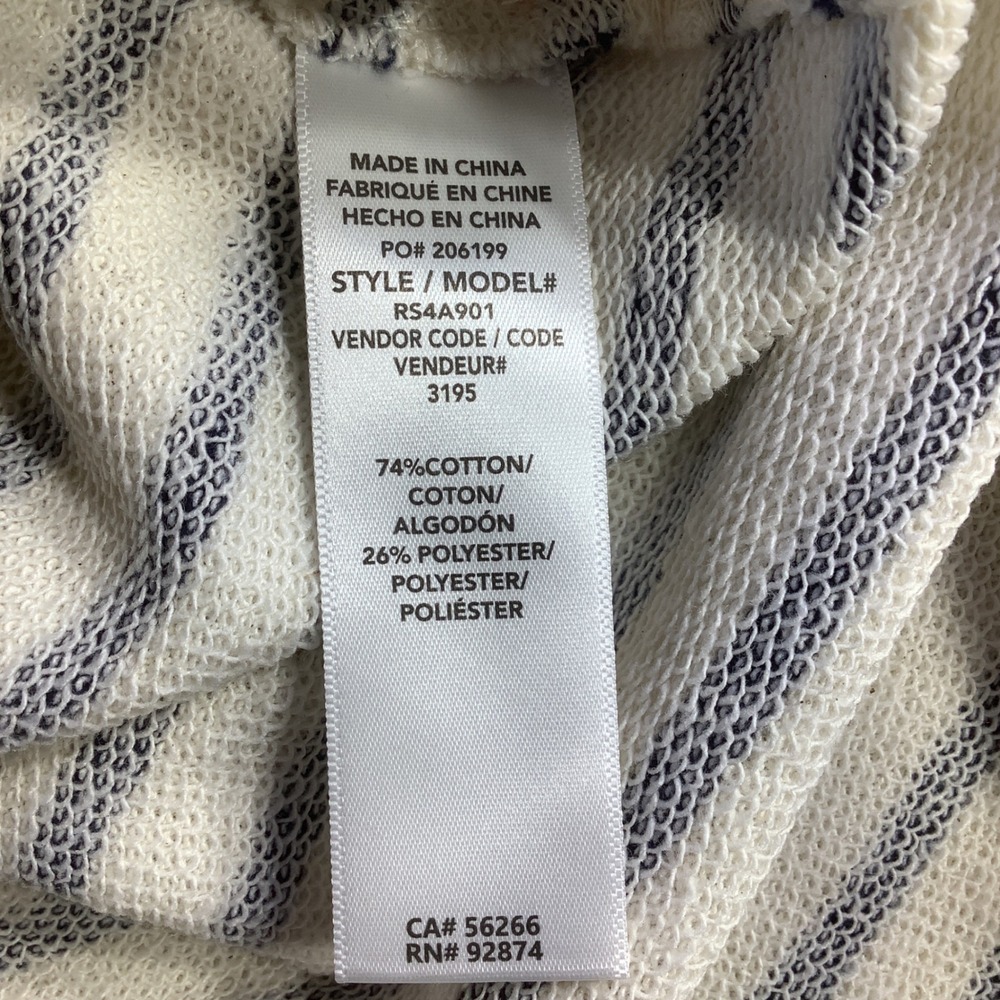 Splendid Womens Striped Knit Maxi Skirt Navy Cream Side Slit Size Small NWT - Picture 7 of 11